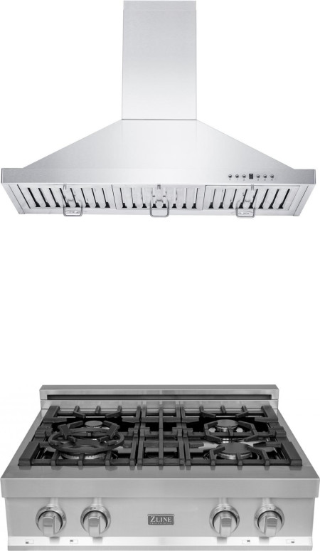 ZLINE 2 Piece Kitchen Appliances Package in Stainless Steel 2KPRTRH30
