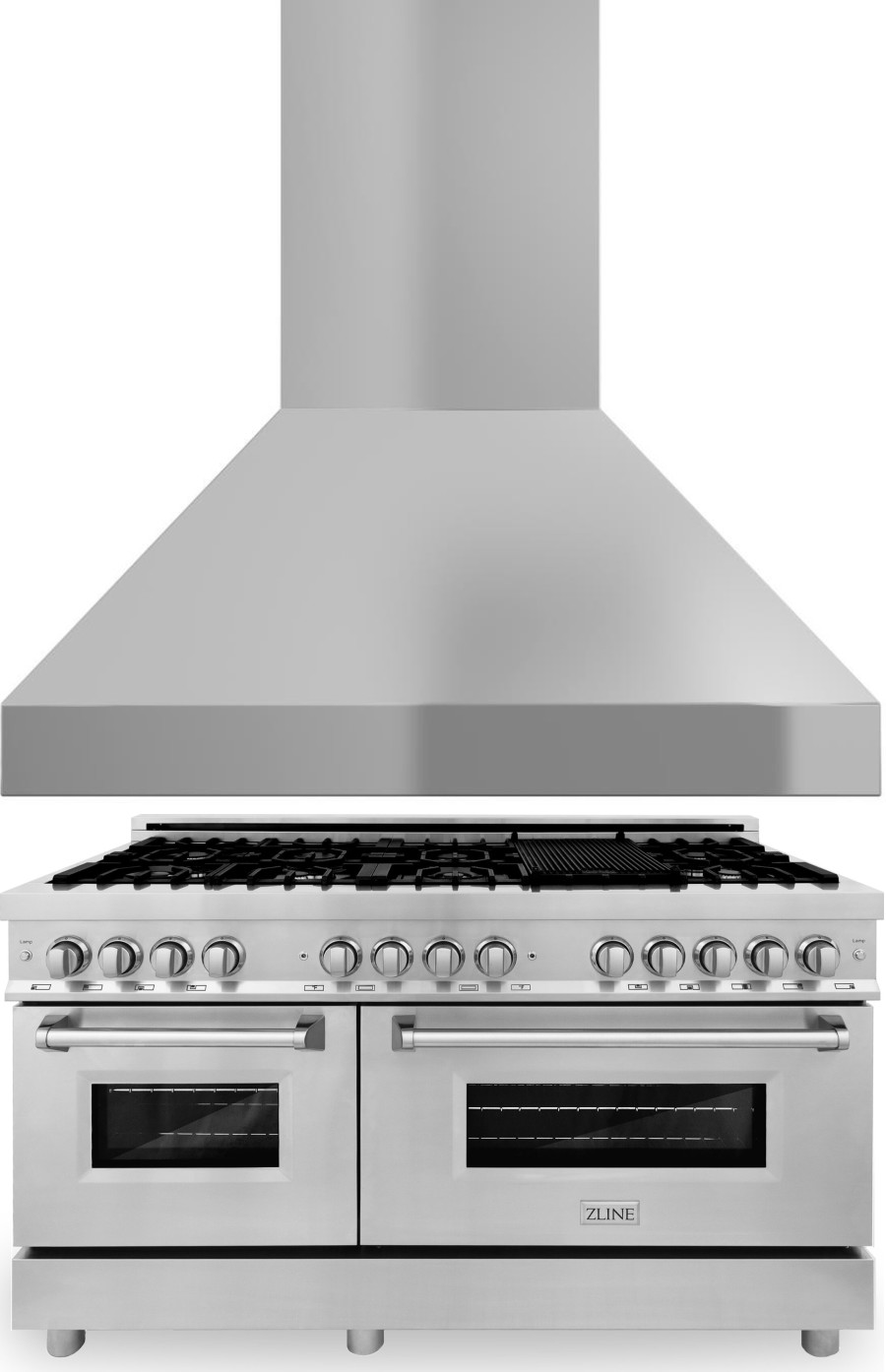 ZLINE 2 Piece Kitchen Appliances Package with Dual Fuel Range in Stainless Steel 2KPRARH60