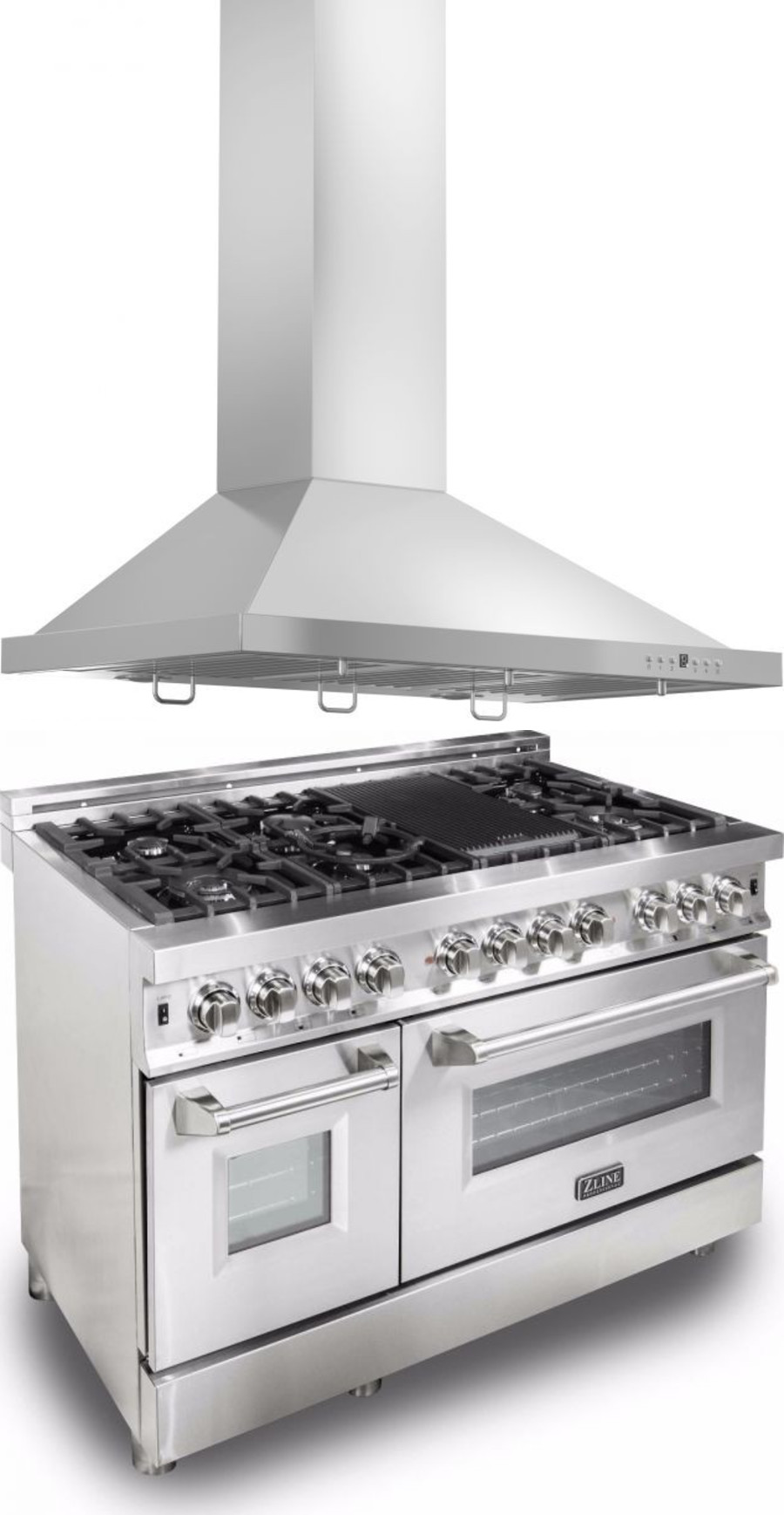 ZLINE 2 Piece Kitchen Appliances Package with Dual Fuel Range in Stainless Steel 2KPRARH48