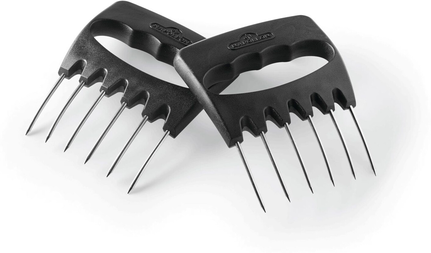 Napoleon 70043 Multi-Use Shredding Claws, Stainless Steel forks in the Ergonomic Handles, Easily Shred Everything from Pork, Multi-Use Shredding Claws