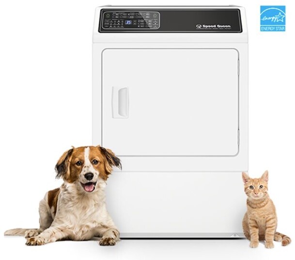 Speed Queen DF7004WE DF7 27 inch Electric Dryer with 7 cu. ft. Capacity, 5 Year Warranty, Pet Plus, Steam, Sanitizing Cycle, Energy Star, Over-Dry Protection Technology (White)