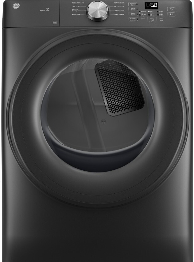 GE® ENERGY STAR® 7.8 cu. ft. Capacity Smart Front Load Electric Dryer in Carbon Graphite size 39.75 H x 28 W x 32 D | GFD35ESPYDS