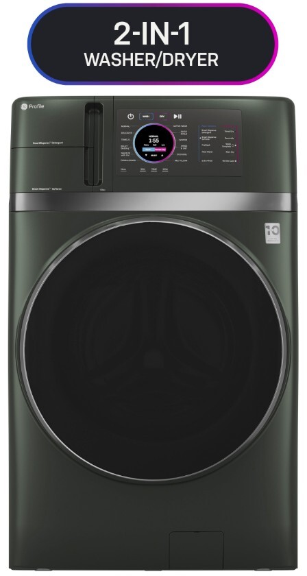 GE Profile 28 Electric Front Load Washer Dryer Combo PFQ97HSPVGN