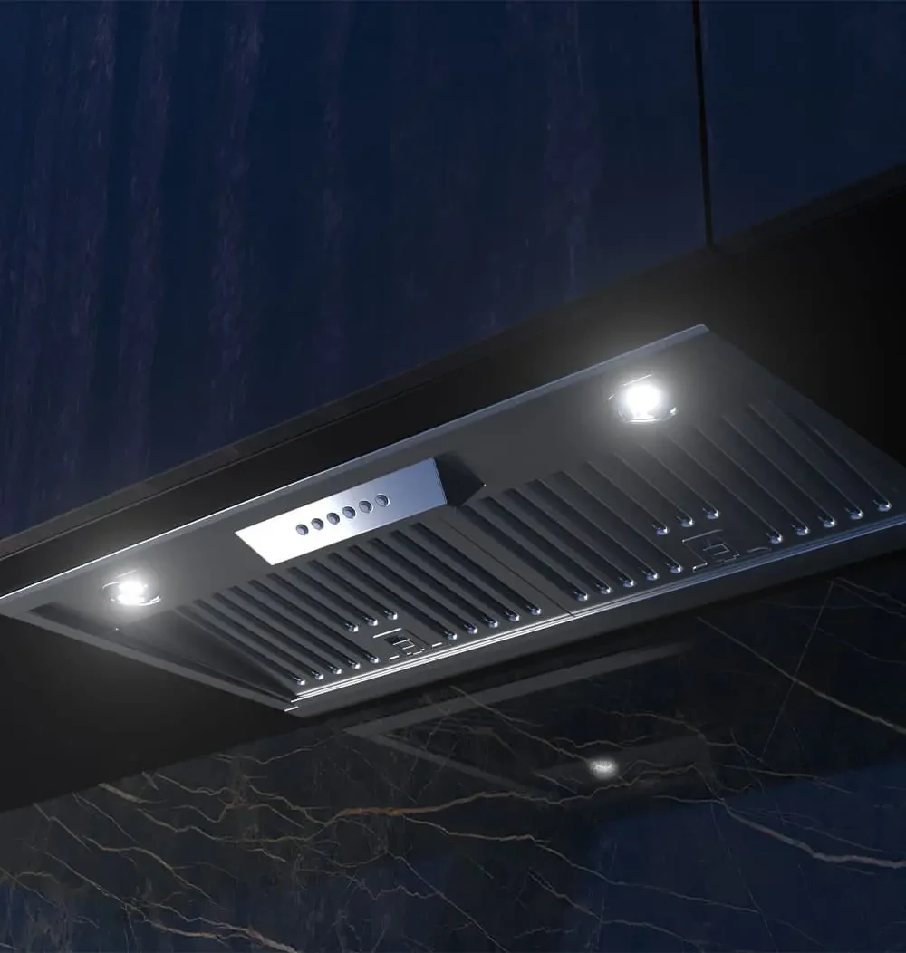 XO XOI45SC 45 inch Pro Insert with 600 CFM, Code Compliant Control, Backlit 4 Speed Electronic Controls, Delay Function, LED Lighting, in Stainless Steel
