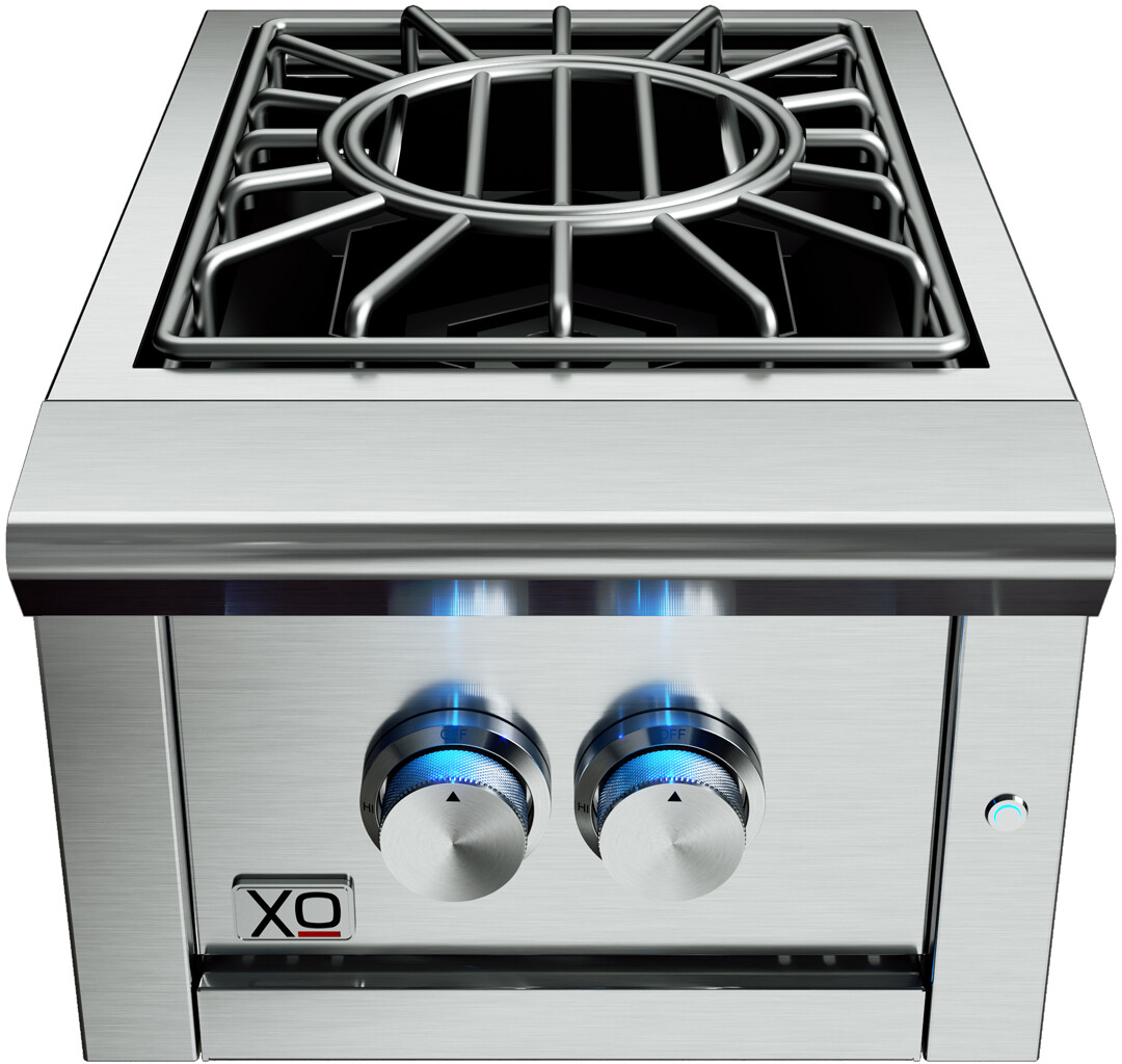 XO XOGPOWER60KL 16 inch Built-In Power Side Burner with 60,000 BTU, Flame Thrower Ignition, Elegant Lighting, in Stainless Steel (Liquid Propane)