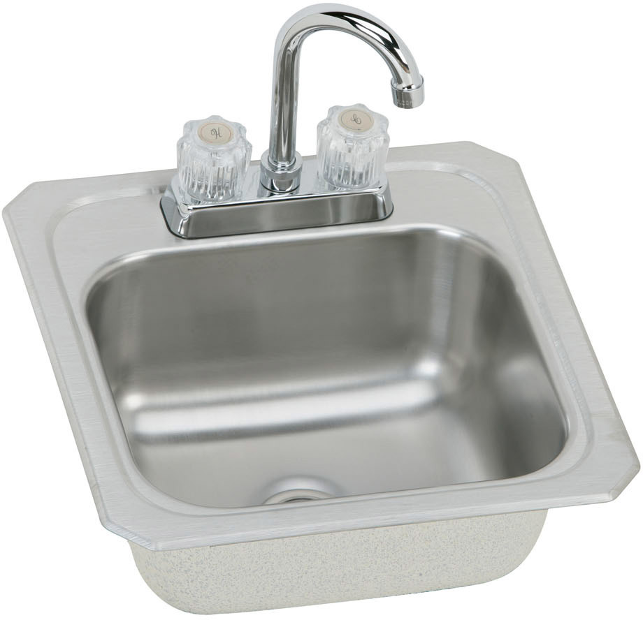 Bar Sink 12 in x 10 in, 1, 2, Drop-In, 20 ga. 304 Stainless Steel