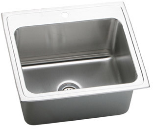 Drop-In Sink, Drop-In Mount, 3 Hole, 21" x 15-3/4", Lustrous Highlighted Satin