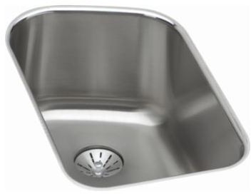 Lustertone Stainless Steel 13-1/2 X 20-7/16 X 9 Single Bowl Undermount Sink With Perfect Drain