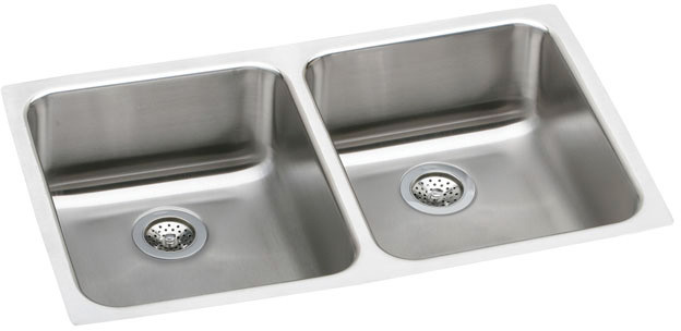 Sink, Undermount Mount, 0 Hole, Left Bowl 13.5" x 16", Right Bowl 13.5" x 16", Lustrous Satin