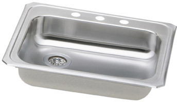 Cooler,Floor Model,3gph,SS,Prepped, Drop-In Mount, 3 Hole, 21" x 15.75", Brushed Satin