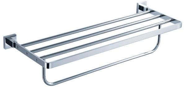 Kraus KEA-14442CH Bathroom Bath Towel Rack with Towel Bar, Chrome