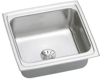 Lustertone Stainless Steel 19 X 18 X 7-5/8 Single Bowl Top Mount Sink With Perfect Drain