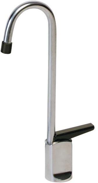 LK1110 Stainless Steel Push Lever 8.25 in.High Gooseneck Glass Filler, Chrome