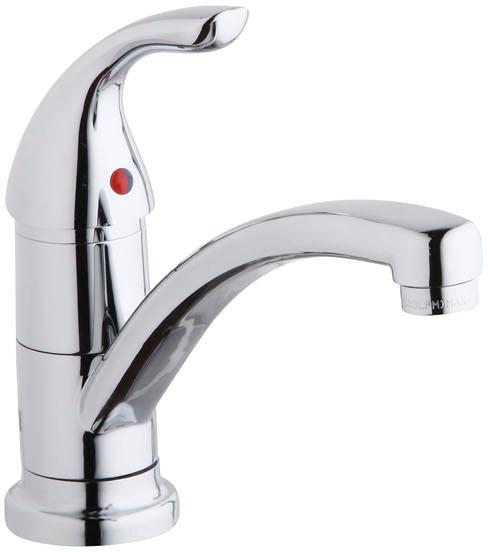 Everyday Single Hole Deck Mount Kitchen Faucet with Lever Handle, Chrome, Spout Height 6 in