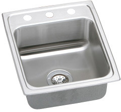 Lustertone Stainless Steel 15 X 22 X 7-5/8 Single Bowl Top Mount Sink