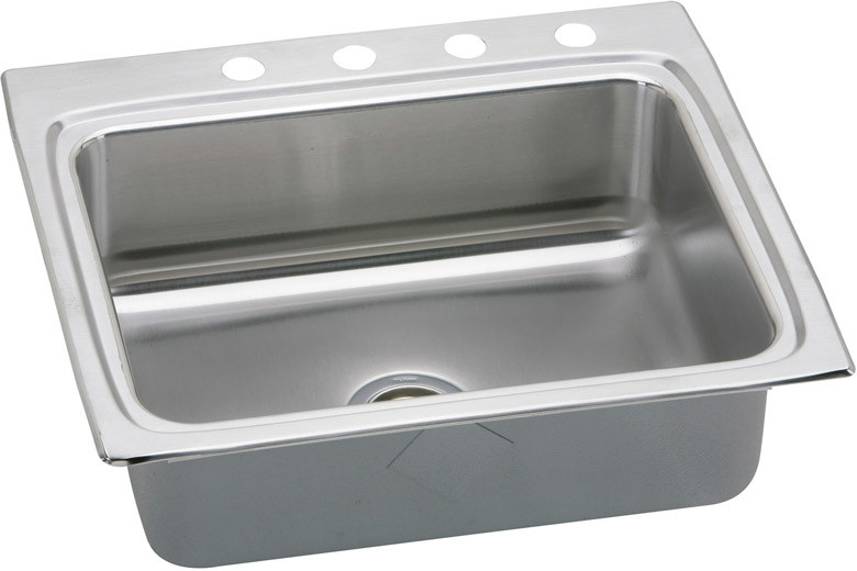 LR25223 18 Gauge Stainless Steel 25 x 22 x 8.125 in. Single Bowl Top Mount Kitchen Sink