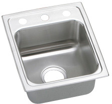 Lustertone Stainless Steel 15 X 17-1/2 X 4-1/2 Single Bowl Top Mount Ada Sink