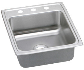 Lustertone Stainless Steel 19-1/2 X 22 X 4-1/2 Single Bowl Top Mount Ada Sink