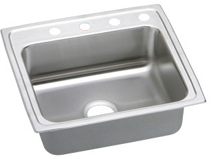 Lustertone Stainless Steel 22 X 19-1/2 X 5-1/2 Single Bowl Top Mount Ada Sink