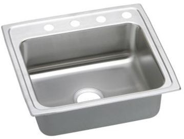 Elkay Gourmet Collection Lustertone Collection Drop-In Stainless Steel Sink LRAD2521L505