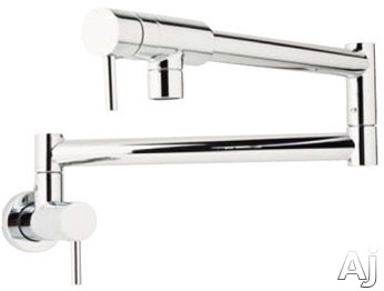 Rohl Lux Modern Wall-Mounted Pot Filler in Satin Nickel