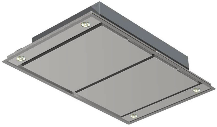 Sirius SUT951 44 inch Island Series Ceiling Hood with Remote Control, 4 Speeds, Delay Off Timer, LED Lights in Stainless Steel (Blower Sold Separately) (00915254601)
