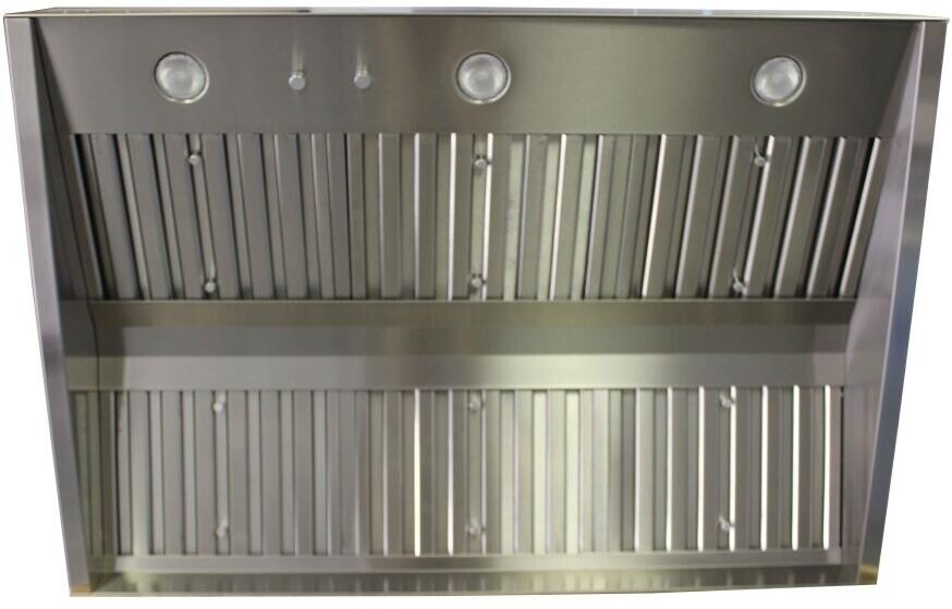 Trade-Wind L7254 54 inch Outdoor Barbecue Grill Hood Insert with LED Lighting and Baffle Filters in Stainless Steel (Blower Sold Separately)