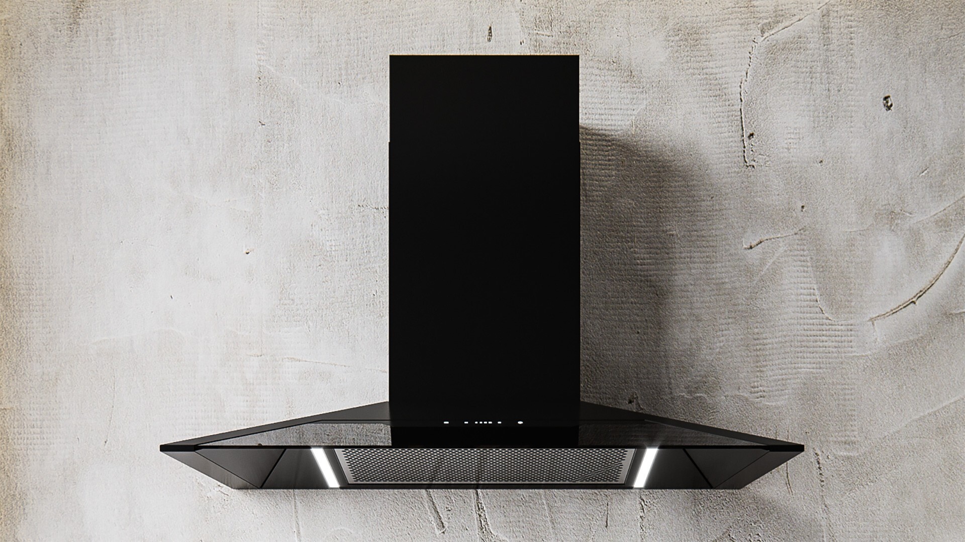 Sirius SUTC97B36 36 inch Wall Mount Chimney Style Hood with 600 CFM Blower, LED Lights, Delay Off and Stainless Steel Mesh Filter (Black)