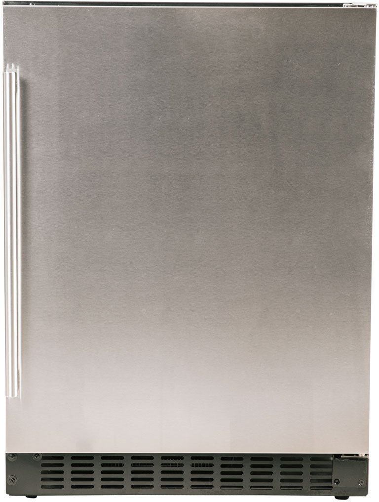 Azure A124RS 24 Inch Compact Refrigerator with 5.1 cu. ft. Capacity, Blue LED Lighting, Field Reversible Door, Auto Defrost, ADA Compliant, in Stainless Steel