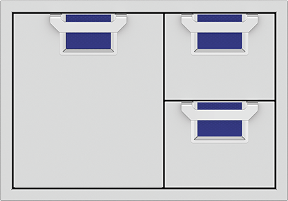 Hestan AESDR30DB Aspire 30 Inch Combo Door and Drawer, Adjustable Door Hinges, Commercial-grade handles, Heavy-Gauge Body Construction (Orion Blue)