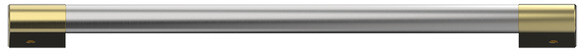 Fisher & Paykel Professional Round Flush Handle for Wall Ovens and Companions 30-Inch in Brushed Satin and Brass Off-Stands