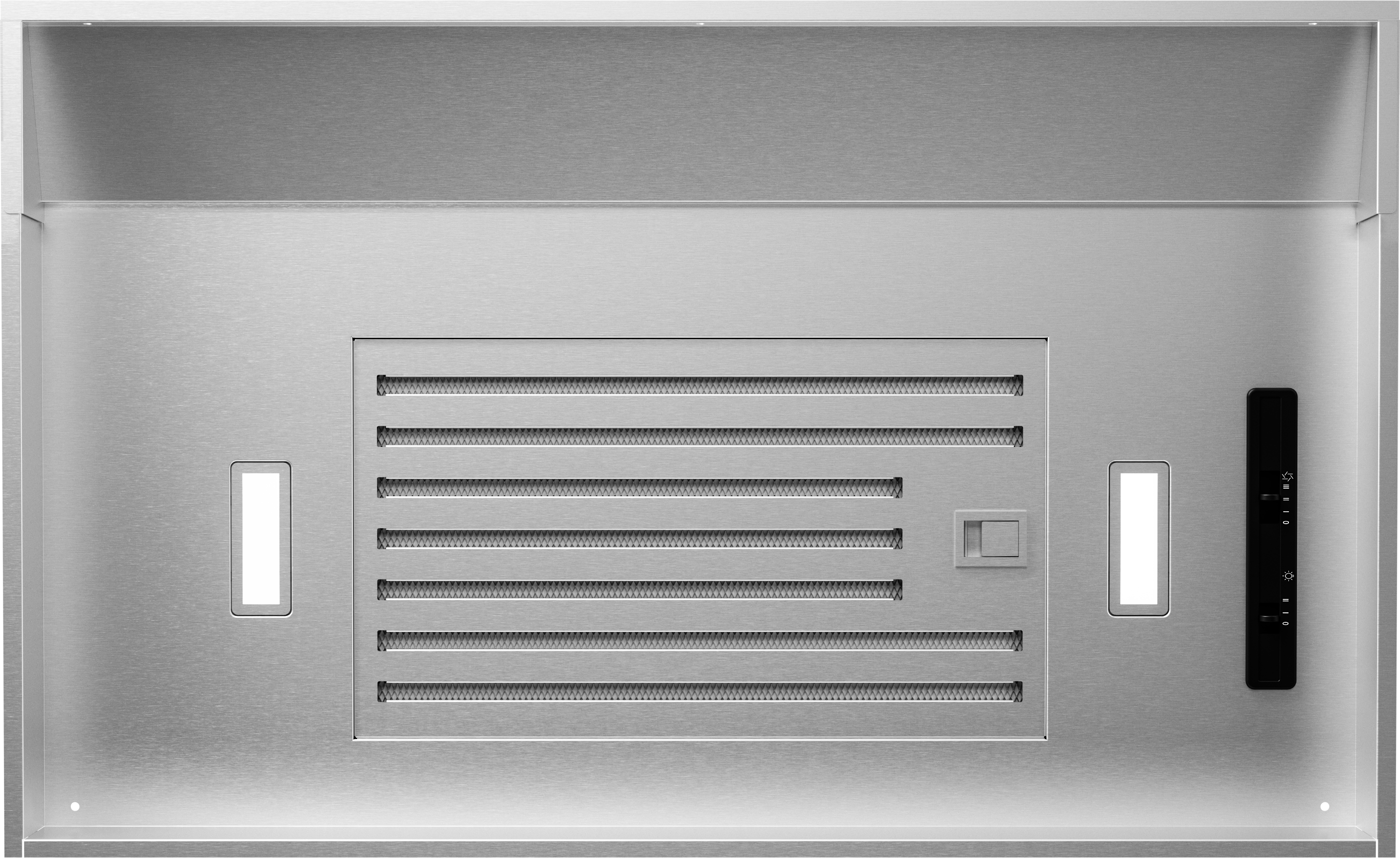 Zephyr AK9028BS 30 inch Essentials Power Vortex Series Cabinet Insert One Piece Liner with 390 CFM, Adjustable Depth, Recirculating Option, LED Lighting, in Stainless Steel