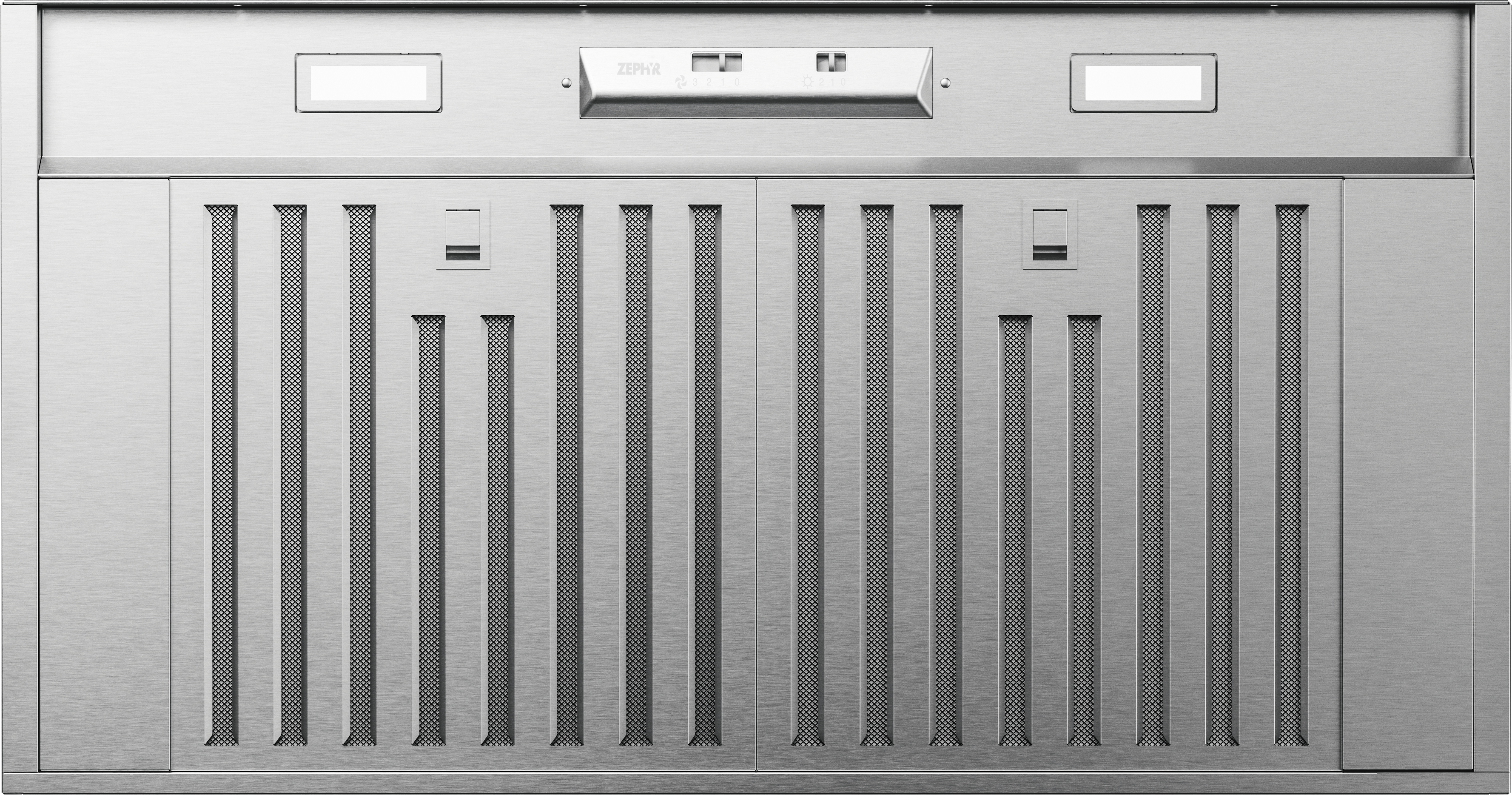 Zephyr AK9134BS 36" Monsoon Mini Insert Range Hood - Dual-Level Lumilight LED Lighting, 3-Speed Controls, Hybrid Baffle Filters, 300-CFM Blower