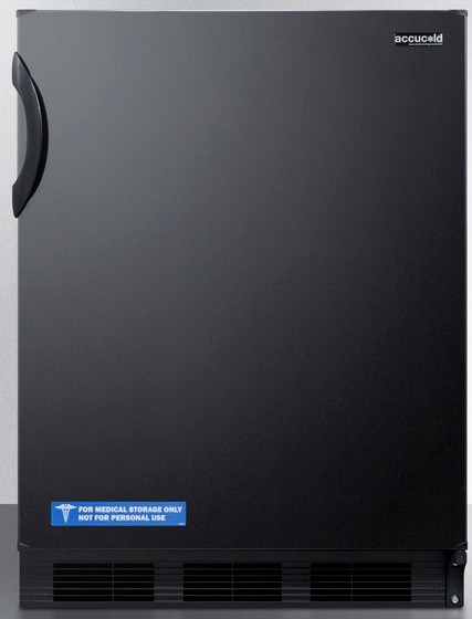 Summit AL652BK Freestanding Ada Compliant Refrigerator-Freezer - Dual Evaporator Cooling, Cycle Defrost, Black Exterior, 5 Cu.Ft. Capacity, ADA