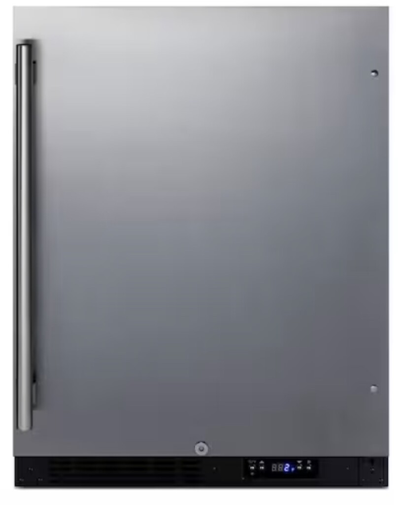 Summit ALFZ51CSS 24 inch Built-In/Freestanding All-Freezer with 4 cu. ft. Capacity, ADA Compliant and Factory Installed Lock (Stainless Steel)