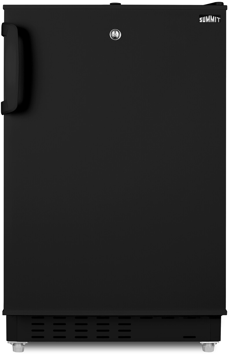 Summit ALRF49B 20 inch Built-In/Freestanding Compact Refrigerator with 2.68 cu. ft. Capacity, Freezer Compartment, ADA Compliant and Crisper Drawer in Black