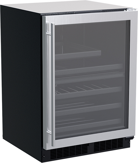 23.88" 22 Bottle and 112 Can Dual Zone Built-In Wine & Beverage Refrigerator with Stainless Steel Frame Glass Door