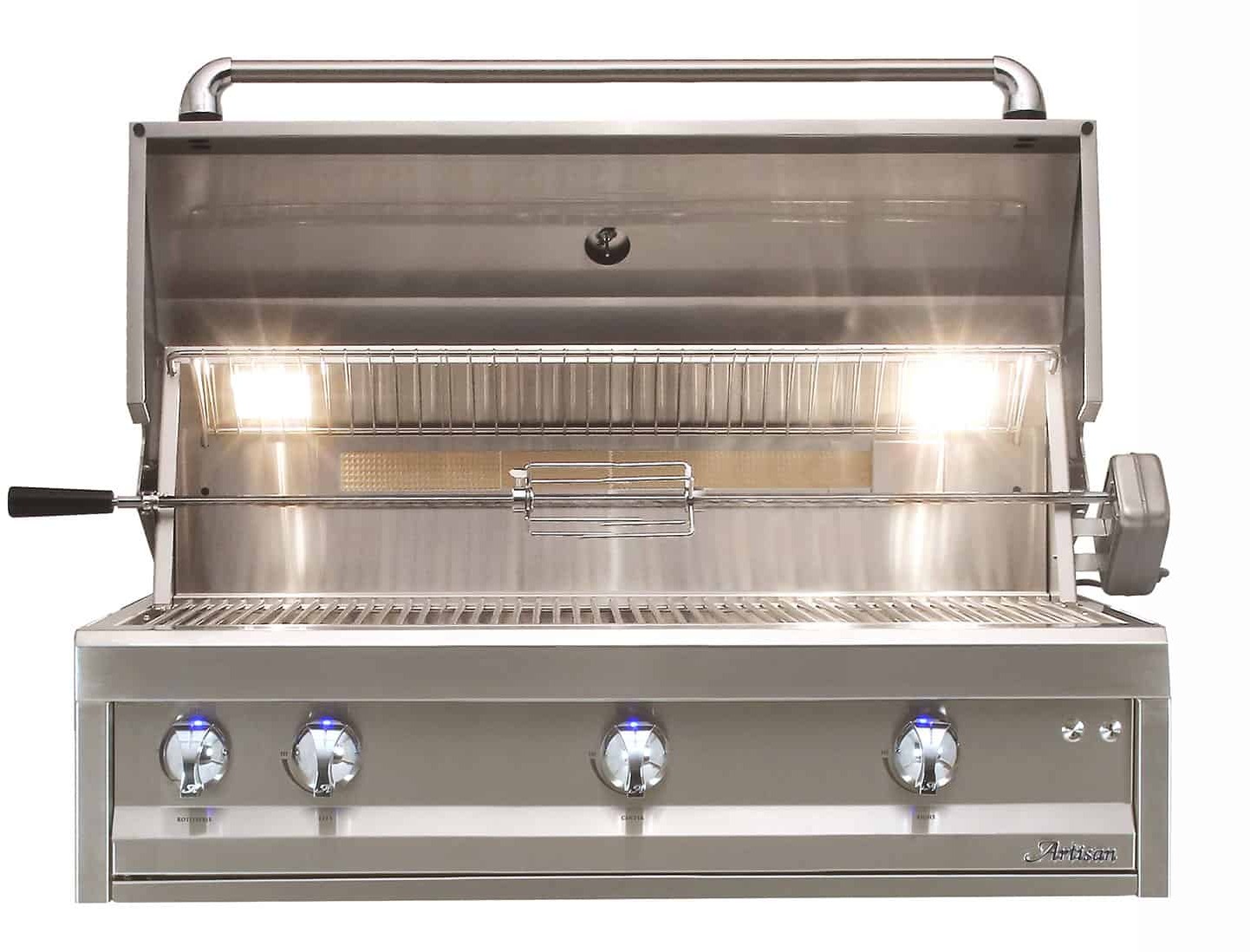 Artisan ARTP42NG 42 inch Professional Series Built-In Grill with 3 Burners, 60,000 BTU and Rotisserie in Stainless Steel (Natural Gas)
