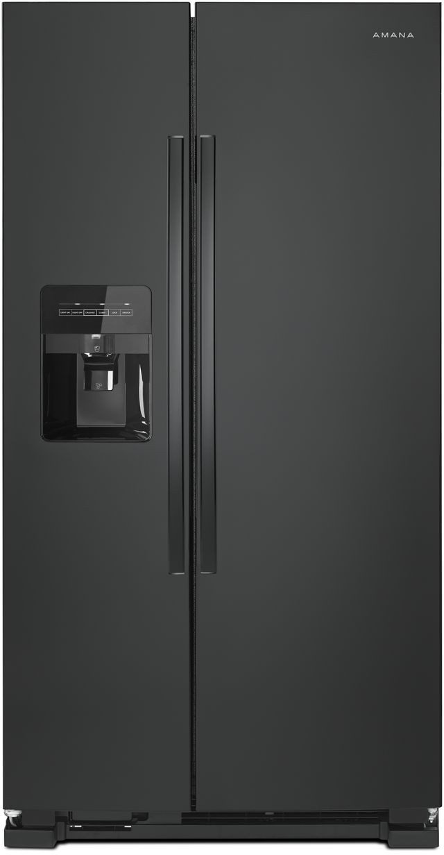 Amana ASI2575GRB 36-Inch Side-By-Side Refrigerator With Dual Pad External Ice And Water Dispenser Black - 25 Cu. Ft., Electronic Temperature Controls,