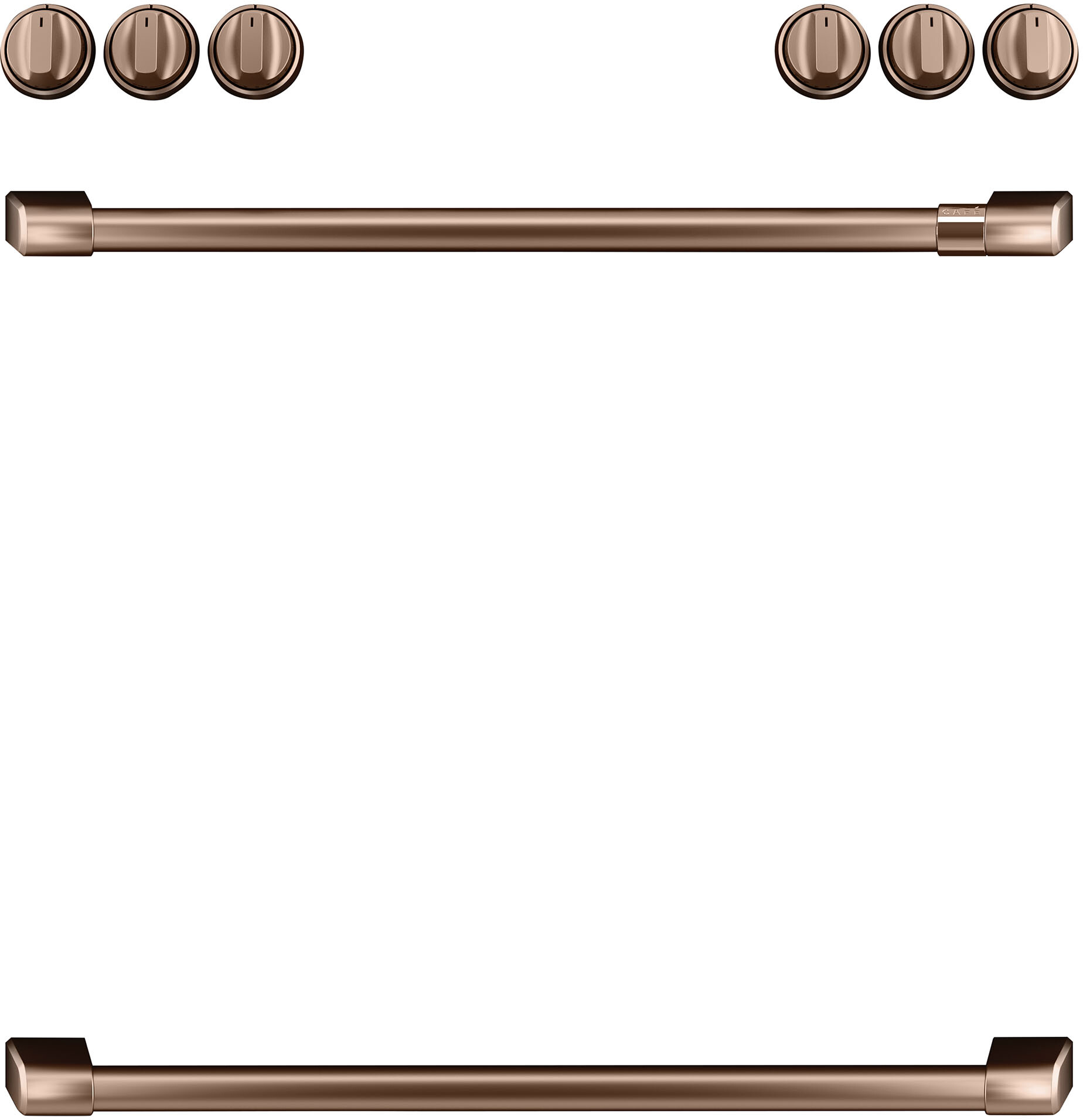 Cafe CXFCGHKPMCU Front Control Gas Knobs and Handles (Brushed Copper)