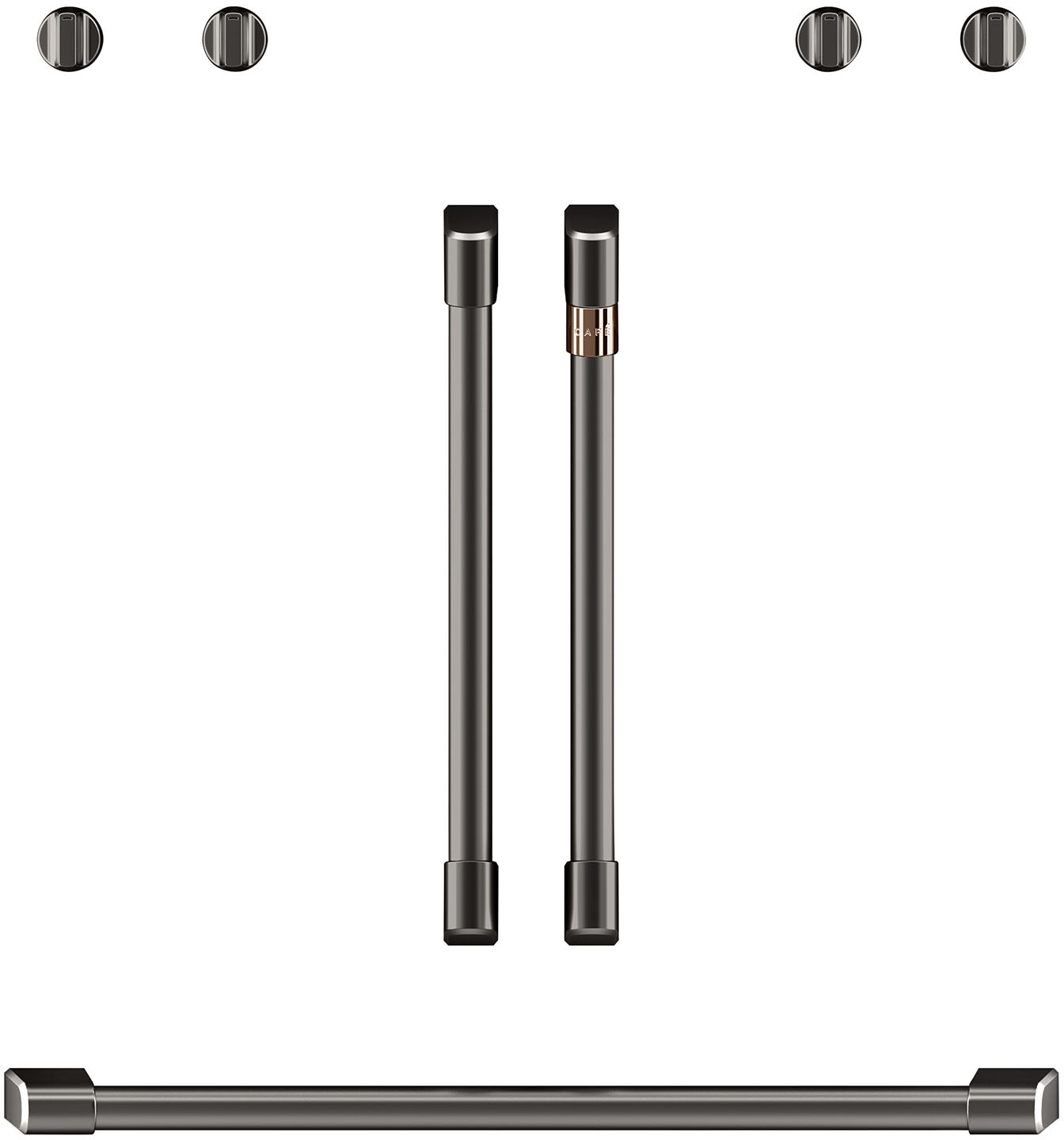Cafe CXWDFHKPMBT Handle Kit for 30 inch French Door Wall Oven (Brushed Black)