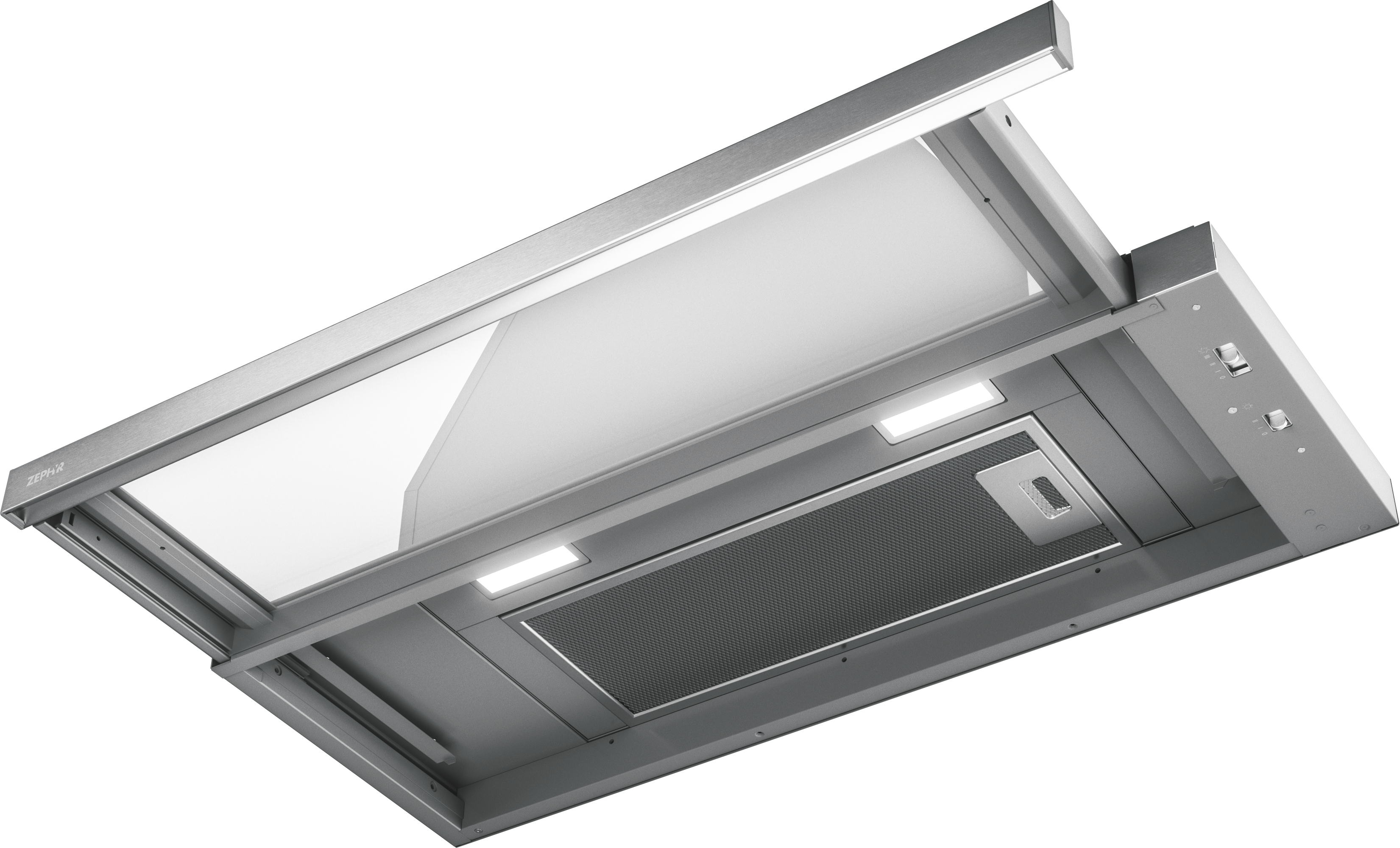 Zephyr ZPIE24BG290 24 inch Core Series Pisa Under Cabinet Range Hood with 290 CFM, LumiLight LED Lighting and Aluminum Mesh Filter (Stainless Steel)