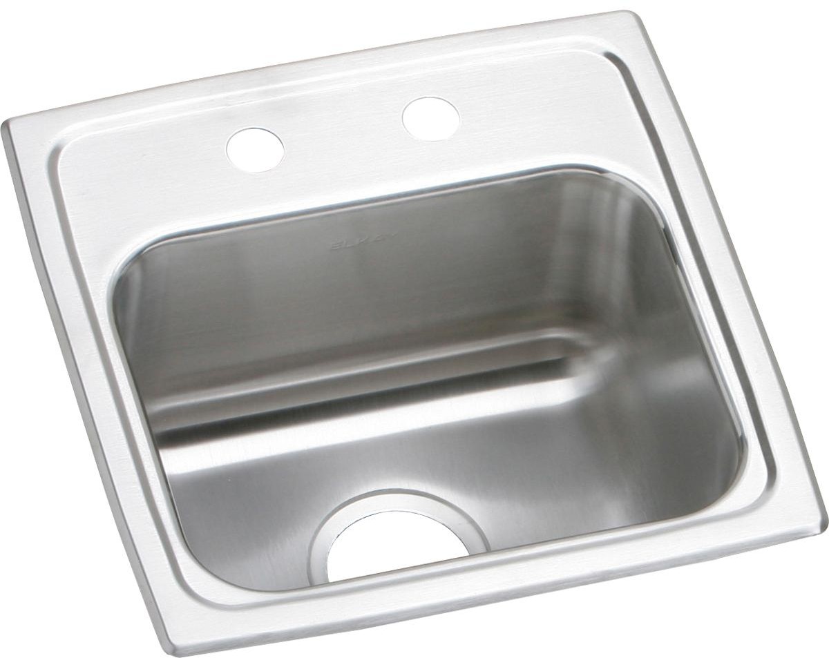 Elkay Lustertone Collection Drop-In Stainless Steel Square Sink BLR15162
