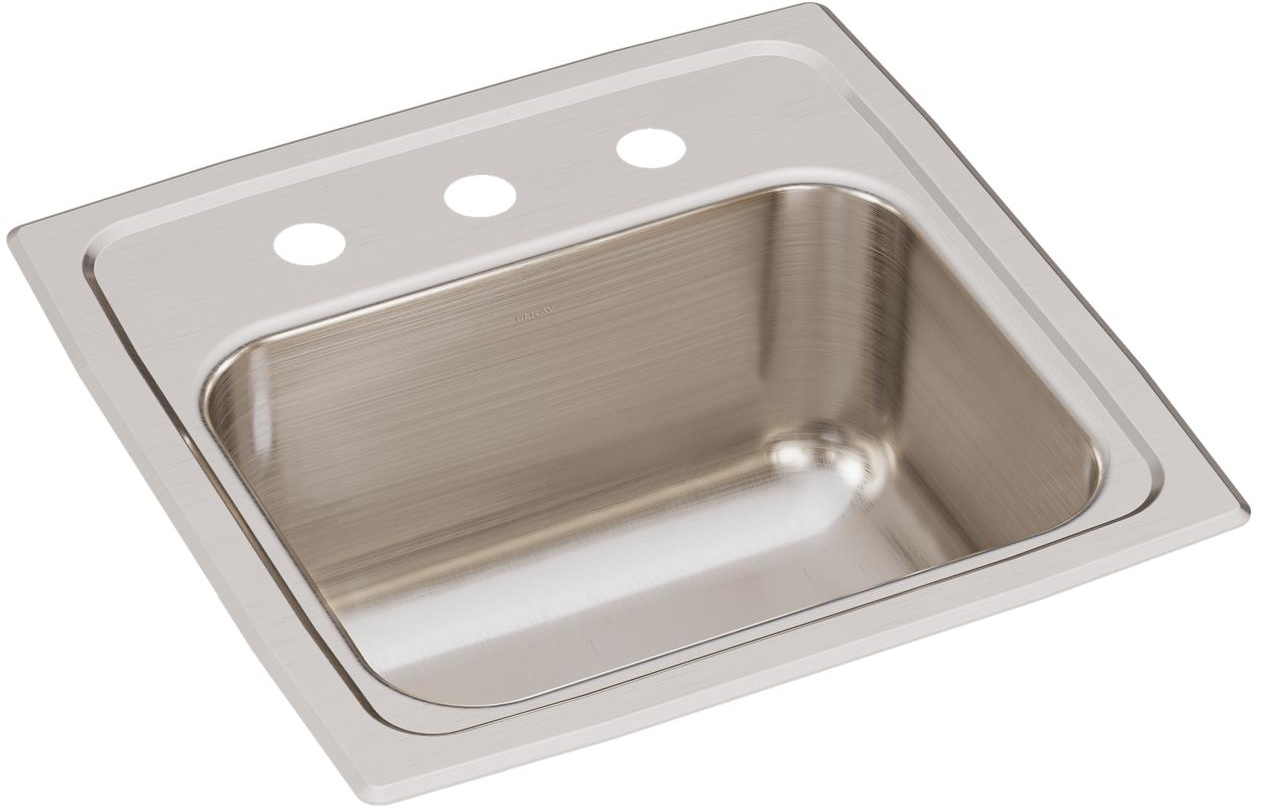 Elkay Lustertone Collection Drop-In Stainless Steel Square Sink BLR153