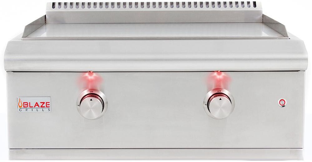 Blaze BLZGRIDLTENG 30 inch Built-In Gas Griddle with 2 Burners, 495 sq. in. Cooking Surface and 36,000 BTU, in Stainless Steel (Natural Gas)