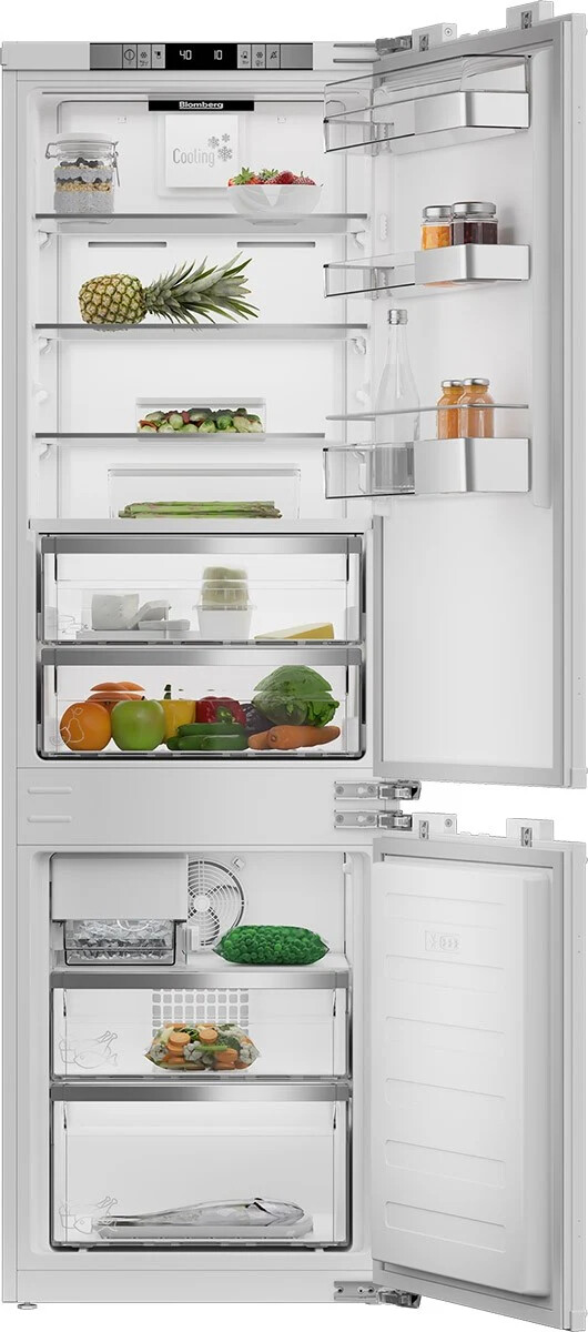 Blomberg BRFB1052FFBI2 22 inch Built-in Bottom Freezer Refrigerator with 8 cu. ft. Capacity, Duo Cycle Frost Free Cooling, LED Lighting and Automatic Ice Maker, in Panel Ready (Right Hinge)