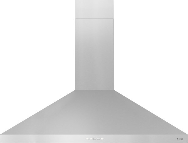 Zephyr BVEE36CS 36 inch Brisas Wall Mount Hood with 600 CFM, Airflow Control Technology and LumiLight LED Lighting in Stainless Steel