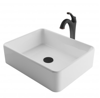 Kraus Ceramic Sink & Faucet Combination CKCV1211200ORB