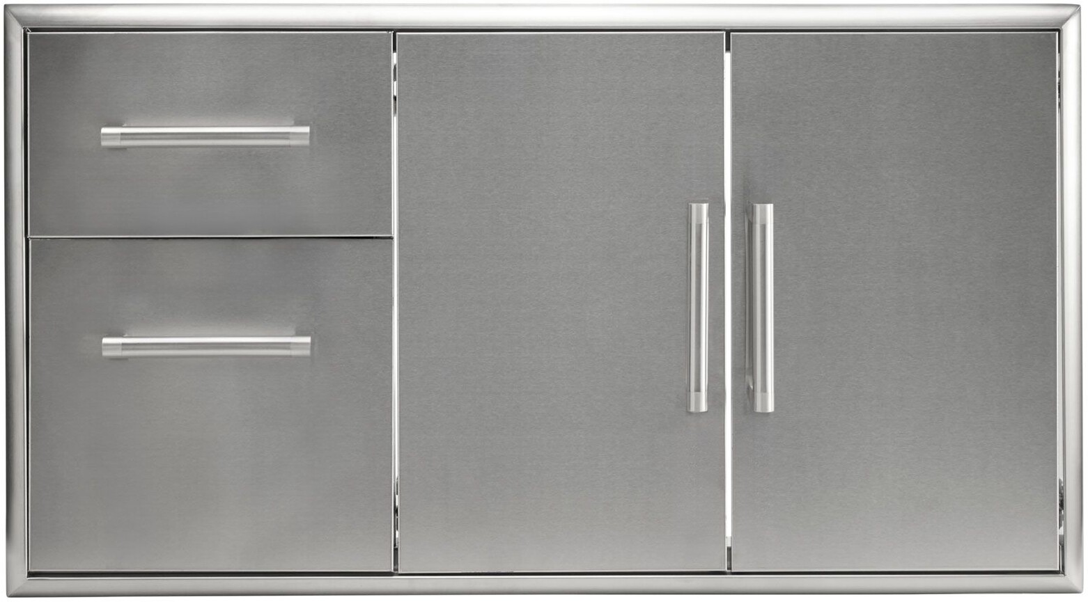 Coyote C3CD2DC 45 inch Double Access Door and Drawer Combo in Stainless Steel