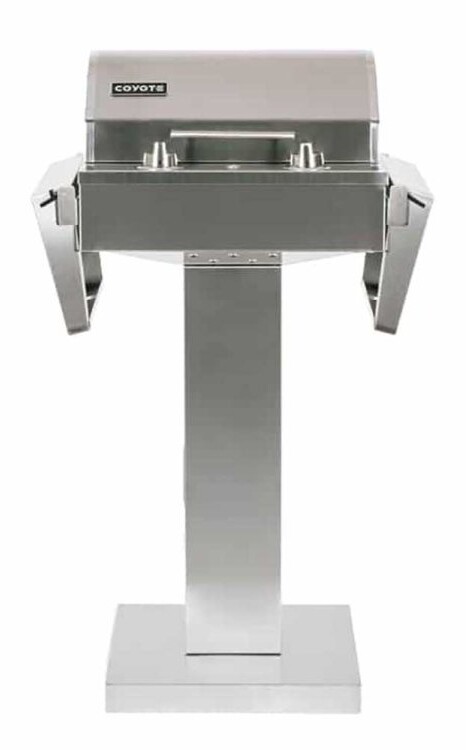 Coyote C1EL120SMFS Freestanding Electric Grill with 1300 Watts, 156 sq. in. Cooking Area, Teflon Coated Cooking Surface and Ceramic Flavorizor in Stainless Steel
